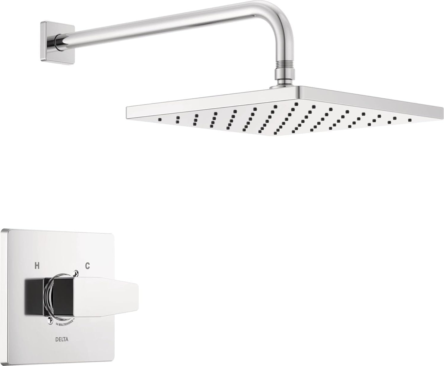 Delta Modern 14 Series Shower Faucet Set, Brushed Nickel Shower Head and Handle Set, Valve Trim Kit, Stainless T14267-SS-PP (Valve Not Included)