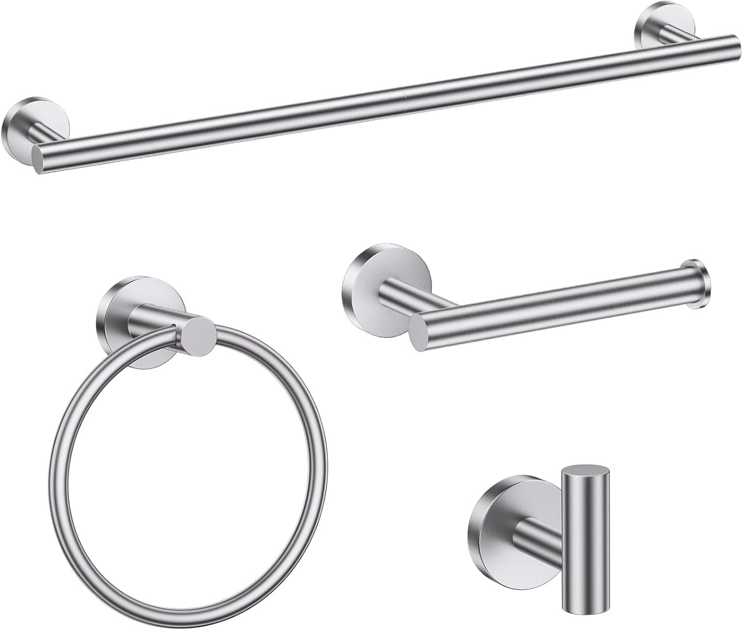 Brushed Gold Towel Bar Set 10 Pieces Bathroom Hardware Accessories Set Towel Rack Set for Bathroom SUS304 Stainless Steel Toilet Paper Holder Wall Mounted, 23.6 Inch